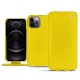 Housse cuir Apple iPhone 12 Pro - Jaune fluo