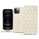 Capa em pele Apple iPhone 12 Pro - Blanc escumo - Couture