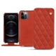 Housse cuir Apple iPhone 12 Pro - Arange clouquié - Couture