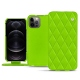 Apple iPhone 12 Pro leather case - Vert fluo - Couture