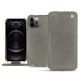 Apple iPhone 12 Pro leather case - Acier vintage ( Pantone 403C ) 