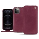 Apple iPhone 12 Pro leather case - Prune vintage ( Pantone 512C ) 