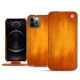 Housse cuir Apple iPhone 12 Pro - Orange Patine