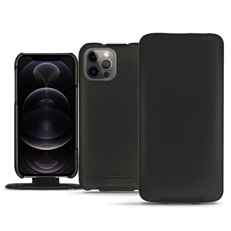 Apple iPhone 12 Pro leather case - Noir PU