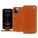 Housse cuir Apple iPhone 12 Pro - Orange vibrant