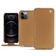 Capa em pele Apple iPhone 12 Pro - Beige Veggie