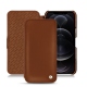 Apple iPhone 12 Pro Max leather case - Marron ( Nappa - Pantone 1615C ) 