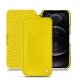 Apple iPhone 12 Pro Max leather case - Jaune fluo