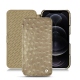 Housse cuir Apple iPhone 12 Pro Max - Autruche desert