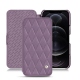 Apple iPhone 12 Pro Max leather case - Lilas - Couture ( Nappa - Pantone 2645U ) 