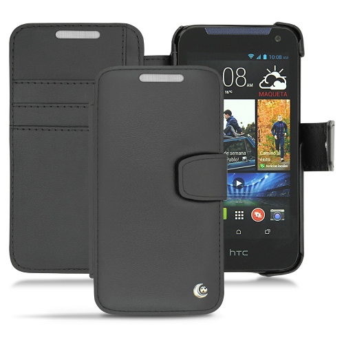 Housse cuir HTC Desire 310  - Noir ( Nappa - Black ) 