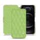 Housse cuir Apple iPhone 12 Pro Max - Vert olive - Couture ( Nappa - Pantone 578U ) 