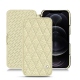 가죽 커버 Apple iPhone 12 Pro Max - Ivoire - Couture ( Sleek P C12 - White ) 