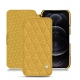 Housse cuir Apple iPhone 12 Pro Max - Mimosa - Couture ( Pantone 141C ) 