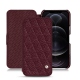 Capa em pele Apple iPhone 12 Pro Max - Lie de vin - Couture ( Pantone 5115C ) 