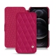 Custodia in pelle Apple iPhone 12 Pro Max - Rose fluo - Couture