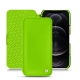 Apple iPhone 12 Pro leather case - Vert fluo