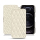 Custodia in pelle Apple iPhone 12 Pro - Blanc - Couture ( Bologna - White ) 