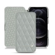 Apple iPhone 12 Pro leather case - Gris - Couture ( Nappa - Pantone W428C ) 