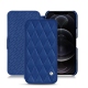 Funda de piel Apple iPhone 12 Pro - Bleu océan - Couture ( Nappa - Pantone 293C ) 