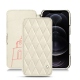 Apple iPhone 12 Pro leather case - Blanc escumo - Couture