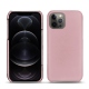 Coque cuir Apple iPhone 12 Pro Max - Rose ( Nappa - Pantone 2365C ) 