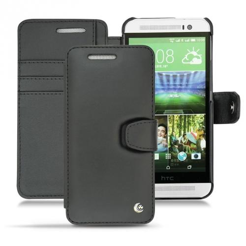 Housse cuir HTC One E8  - Noir ( Nappa - Black ) 