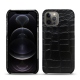 Capa em pele Apple iPhone 12 Pro Max - Crocodile nero