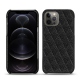 Custodia in pelle Apple iPhone 12 Pro Max - Ebène - Couture ( Sleek P C12 - Black ) 