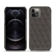 Apple iPhone 12 Pro Max leather cover - Anthracite - Couture ( Pantone 424C ) 