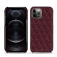 Apple iPhone 12 Pro Max leather cover - Lie de vin - Couture ( Pantone 5115C ) 