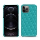 Custodia in pelle Apple iPhone 12 Pro Max - Bleu fluo - Couture