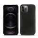 Apple iPhone 12 Pro Max leather cover - Negre poudro