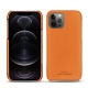 Apple iPhone 12 Pro Max leather cover - Orange PU