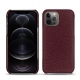 Apple iPhone 12 Pro leather cover - Lie de vin ( Pantone 5115C ) 