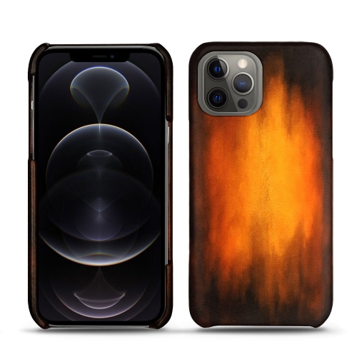 La housse cuir chic fabriquée main pour votre Apple iPhone 12 ProFauve Patine