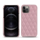 Custodia in pelle Apple iPhone 12 Pro - Rose - Couture ( Nappa - Pantone 2365C ) 