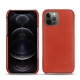 Apple iPhone 12 Pro leather cover - Arange clouquié