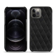 Funda de piel Apple iPhone 12 Pro - Negre poudro - Couture
