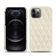 レザーケース Apple iPhone 12 Pro - Blanc escumo - Couture