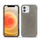 Apple iPhone 12 mini leather cover - Acier vintage ( Pantone 403C ) 