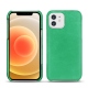 Coque cuir Apple iPhone 12 mini - Menthe vintage ( Pantone 562C ) 
