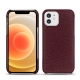 Coque cuir Apple iPhone 12 mini - Lie de vin ( Pantone 5115C ) 