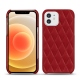 Funda de piel Apple iPhone 12 mini - Rouge - Couture ( Nappa - Pantone 199C ) 