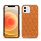 Coque cuir Apple iPhone 12 mini - Mandarine vintage - Couture