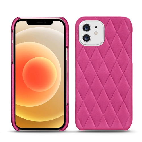 Caixas em pele para iPhone Apple 12 miniRose BB - Couture ( Pantone #DB599F )