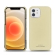 Apple iPhone 12 mini leather cover - Beige PU