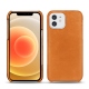 Apple iPhone 12 leather cover - Mandarine vintage ( Pantone 165C ) 