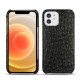 レザーケース Apple iPhone 12 - Autruche nero