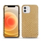 Capa em pele Apple iPhone 12 - Serpent sabbia
